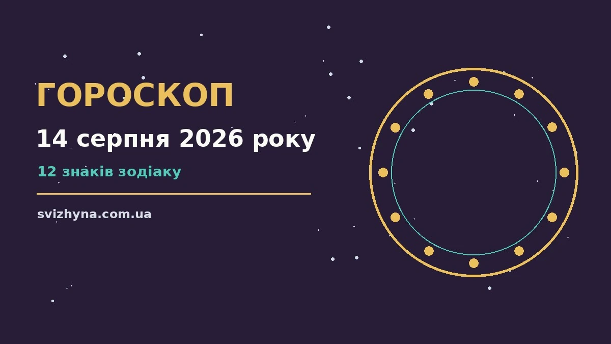 Зоряне небо п'ятничного вечора 14 серпня 2026 року як символ астрологічного прогнозу