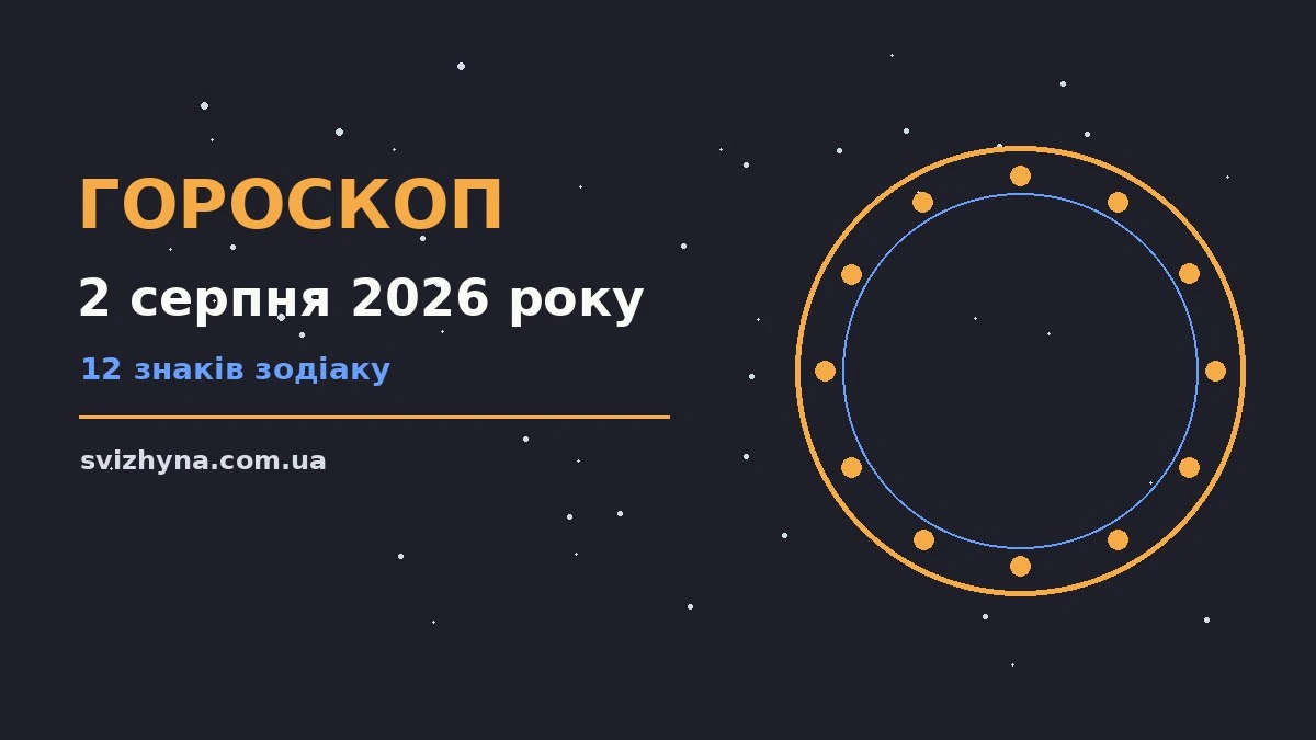 Недільний гороскоп на 2 серпня 2026 року для дванадцяти знаків зодіаку