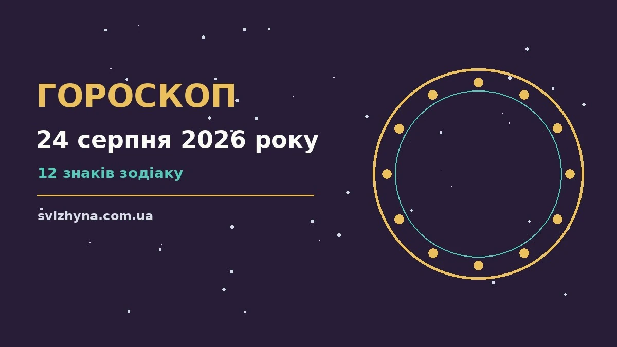 Гороскоп на 24 серпня 2026 року: поради для кожного знака для спокійних і точних рішень