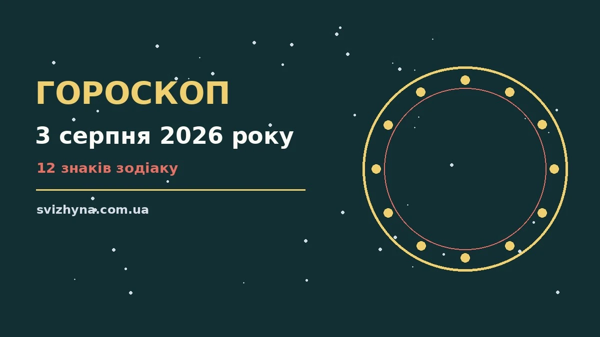 Космічна ілюстрація до гороскопу на 3 серпня 2026 року з м'яким зоряним небом
