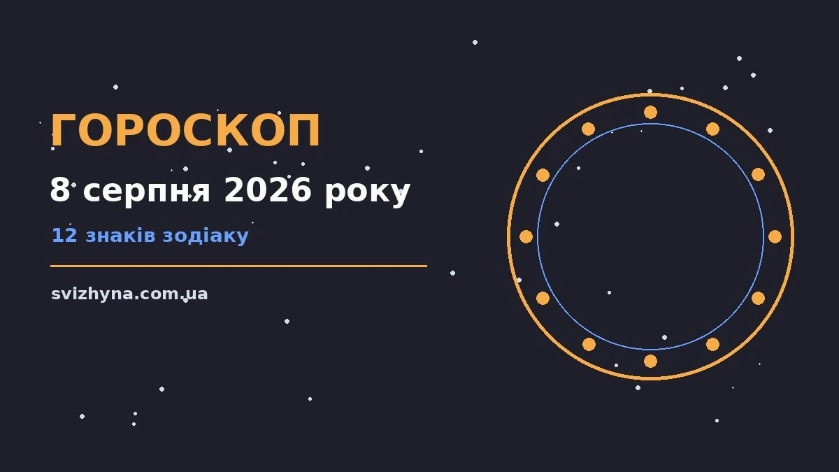 Зодіакальний знак на тлі ранкового неба, гороскоп на 8 серпня 2026 року