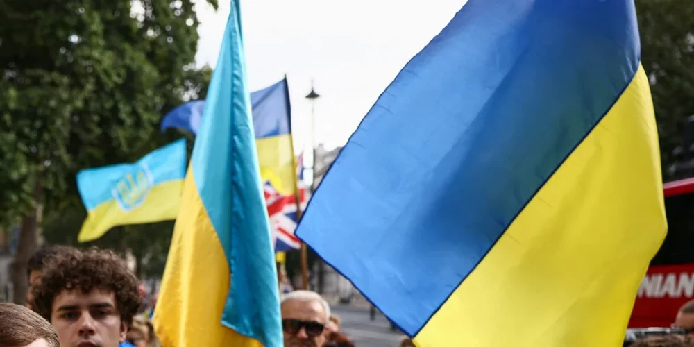 У Вільнюсі двоє нетверезих чоловіків зірвали прапор України з флагштока